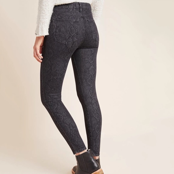Anthropologie Snake-Printed Denim Leggings - Picture 5 of 6